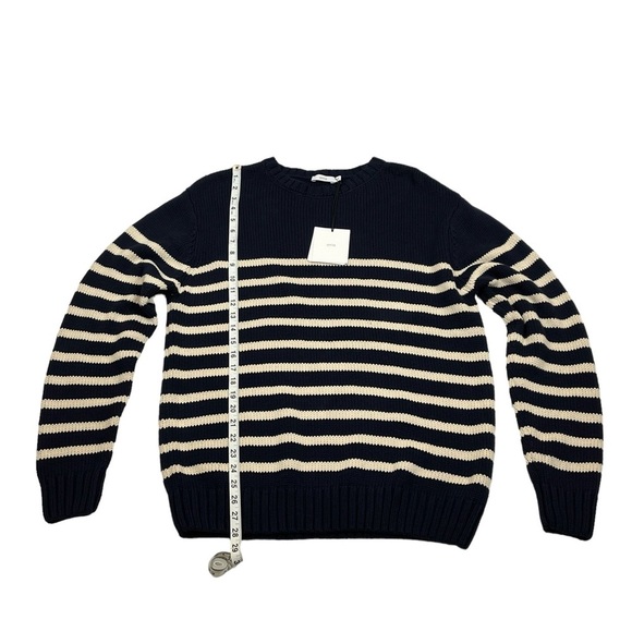 Onia Men's Boatneck Sweater Navy Striped Size M - Picture 8 of 9